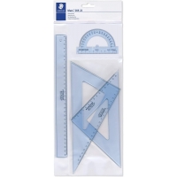 Pack de 4 Reglas Staedtler (Recta, Transportador, Escuadra y Cartabon)