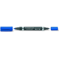 Staedtler Lumocolor 348 Rotulador Permanente de Doble Punta, Azul