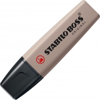 Stabilo Boss Naturecolors Pack de 4 Marcadores, Trazo 2-5mm, Colores Negro, Beige, Gris Calido y Verde Tierra