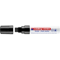 Edding 4090 Rotulador de Tiza Liquida, Punta Biselada, Trazo entre 4 y 15mm, Olor Neutro, Negro