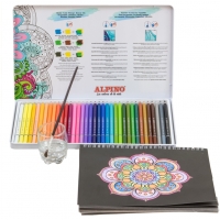Alpino Color Experience Pack de 36 Lapices Acuarelables, Mina de 3,3mm Resistente y Acuarelable, Ideal para Difuminar
