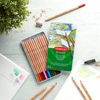 Derwent Academy Pack de 12 Lapices Acuarelables, Pi