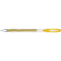 Uni-ball Signo Sparkling Gel, Punta de Acero Inoxidable 1 mm, Trazo 0.65 mm, Tinta Gel, Oro Efecto Purpurina