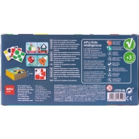 Apli Libro de Pegatinas Formas Geometricas - Tamaño 100x100x40mm - 10 Paginas de Carton Rigido 3mm - 4 Hojas de Gomets Removible