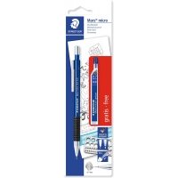 Staedtler Mars Micro - Pack Portaminas 0.7mm + 1 Tubo de 12 Minas, Minas HB