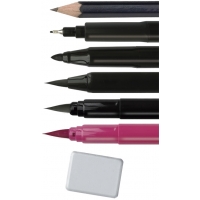 Alpino Color Experience Kit Rotuladores Hand Lettering con 30 unidades, Incluye 1 Rotulador Punta Super Pincel, 1 Rotulador Pun