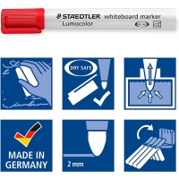 Staedtler Lumocolor 351 Pack de 6 Marcadores para Pizarra Blanca