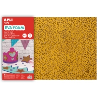 Apli Goma Eva Impresa Leopardo 600x400mm 3 Hojas - Material de Alta Calidad - Diseño de Leopardo Impreso - Tamaño Grande para Mu