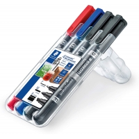 Staedtler Lumocolor 348 Pack de 4 Rotuladores Permanentes de Doble Punta