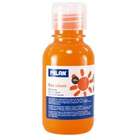 Milan Botella de Tempera 125ml Color Naranja Fluorescente