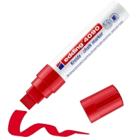 Edding 4090 Rotulador de Tiza Liquida, Punta Biselada, Trazo entre 4 y 15mm, Olor Neutro, Rojo