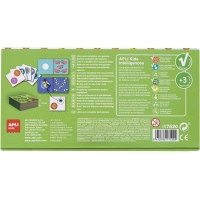 Apli Libro de Pegatinas Educativo Numeros - Tamaño 100x100x40 - 10 Paginas de Carton Rigido 3mm - 5 Hojas de Gomets Removibles -