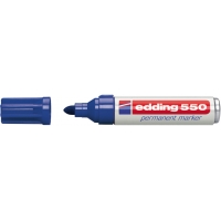 Edding 550 Rotulador Permanente, Trazo entre 3 y 4 mm, Seca rápido, Azul