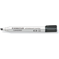 Staedtler Lumocolor 351 Marcador para Pizarra Blanca, Punta Biselada 2, 5mm, Negro