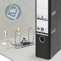 Archivador Palanca Leitz 180° Clasico Jaspeado A4, 50mm, Negro