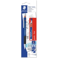 Staedtler Mars Micro - Pack Portaminas 0.5mm + 1 Tubo de 12 Minas, Minas HB