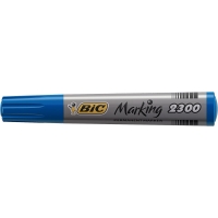 Bic Marking 2300 Ecolutions Rotulador Permanente, Punta Biselada, Trazo 3,7-5,5mm, Tinta base alcohol, Seca rápido, Azul