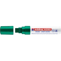 Edding 4090 Rotulador de Tiza Liquida, Punta Biselada, Trazo entre 4 y 15mm, Olor Neutro, Verde