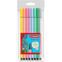 Stabilo Pen 68 Pack de 8 Rotuladores Acuarelables, Punta de Fibra, Trazo 1mm