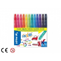 Pilot Pack de 12 Rotuladores Frixion Colors, Borrable, Punta Media 2.5mm, Trazo 0.63mm