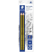 Staedtler Noris Jumbo 119 Pack de 2 Lapices de Grafito Jumbo Triangulares, Dureza HB de 4mm