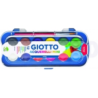 Giotto Pack de 12 Acuarelas Mini 23mm. Colores Luminosos 