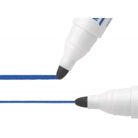 Bic Velleda 1701 ECOlutions Marcadores para Pizarra, Punta Redonda, Trazo de 1.5 mm, Tinta base alcohol, Borrado facil, Azul