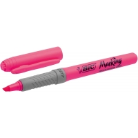 Bic Highlighter Grip Marcador Fluorescente, Punta Biselada, Rosa