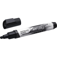 Bic Velleda Liquid Ink Marcador para Pizarra, Punta Media, Trazo 2.3mm, Tinta Liquida con Base de Alcohol, Negro