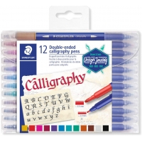 Staedtler 3005 Pack de 12 Rotuladores de Doble Punta para Caligrafia