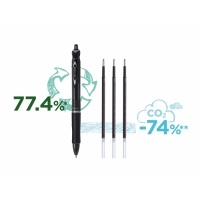 Pilot BeGreen Boligrafo Retractil Acroball, , Punta 0.7mm, Trazo 0.25mm, Grip, Negro