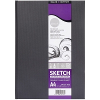 Daler Rowney Simply Cuaderno de Dibujo Cosido A4 100g/m2 Cubierta Rigida 54 Hojas Color Blanco