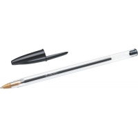 Caja de 50 bolígrafos Bic Cristal Original, Punta 1.0mm, Trazo 0.4mm, Negro