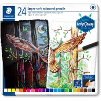 Staedtler Super Soft 149C Pack de 24 Lapices de Colores, Mina Extra Suave
