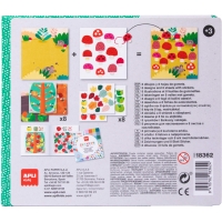 Apli Kids Juegos de Gomets Mariquita - 8 Laminas Ilustradas de 200G - 8 Hojas de Gomets Removibles Geometricos - Alto Valor Dida