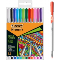 Bic Intensity Medium Pack de 12 Rotuladores, Punta Media de 0.8mm