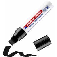 Edding 4090 Rotulador de Tiza Liquida, Punta Biselada, Trazo entre 4 y 15mm, Olor Neutro, Negro