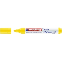 Edding 4500 Rotulador Permanente para Textil, Trazo 2-3mm, Olor Neutro, Seca rápido, Amarillo