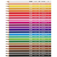 Milan Pack de 24 Lapices Hexagonales de Colores, Mina 2.9mm