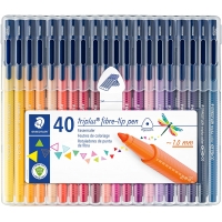 Staedtler Triplus 323 Pack de 40 Rotuladores de Punta Fina, Trazo 1mm
