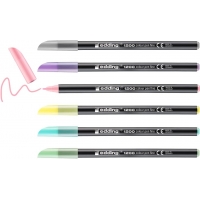 Edding 1200 Pastel Pack de 6 Rotuladores, Trazo 1mm, Colores Pastel Surtidos