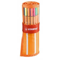 Stabilo Point 88 Pack de 30 Rotulador de Punta Fina de Fibra, Trazo de 0.4mm, Varios colores