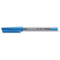 Staedtler Stick 430 Boligrafo con Capuchon, Punta 0.35mm, Tinta Endeleble,  Azul