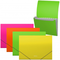 Erichkrause Pack de 4 Clasificadores Matt Neon, 12 Fundas, A4, Surtidos