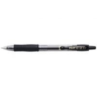 Pilot Boligrafo de Gel G2 Rollerball Retractil, Punta 0.7mm, Trazo 0.32mm, Grip, Negro