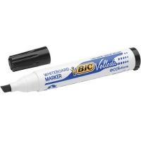 Bic Velleda 1751 ECOlutions Marcadores para Pizarra, Punta Biselada, Trazo entre 3mm y 5.5mm, Tinta base alcohol, Borrado faci