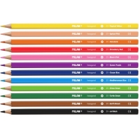 Milan Pack de 12 Lapices Hexagonales de Colores, Mina 2.9mm