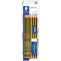 Staedtler Noris 120 Pack de 10 Lápices 2HB + 1 Goma de Borrar Plastic 526 50 + 1 Sacapuntas 510 50