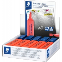 Staedtler Textsurfer Classic 364 Marcador Fluorescente, Punta Biselada, Trazo 1-5mm, Rojo