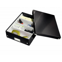 Leitz Caja Organizadora Mediana Click & Store Wow, 2-4 Compartimentos, Negro